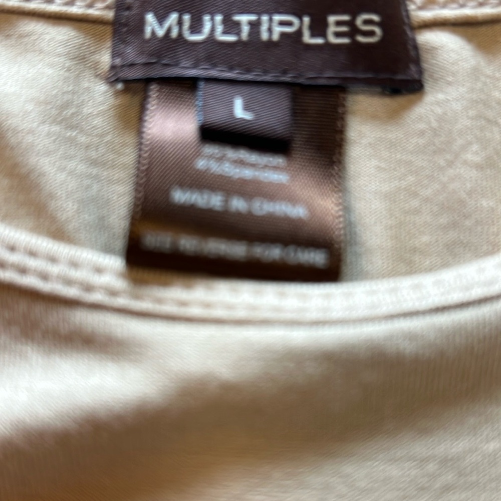 Multiples Light Tan Blouse - Picture 5 of 5